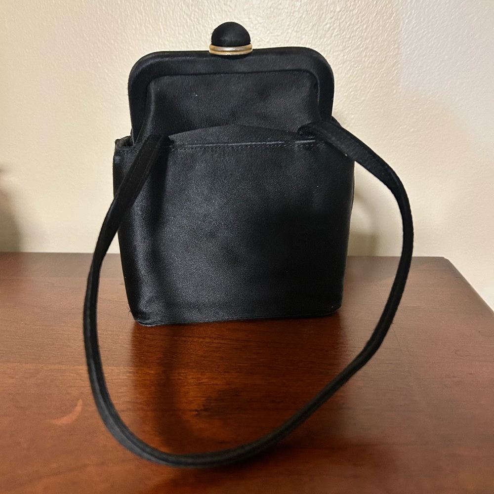 Vintage Retta Wolff Black silk Women's handbag